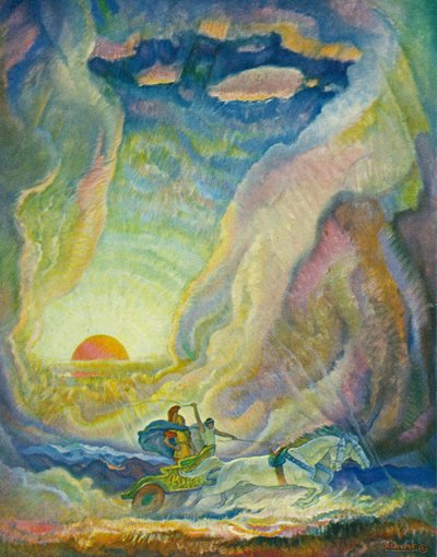 Telemachus im Streitwagen von Nestor von Newell Convers Wyeth