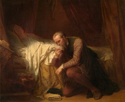 Der Künstler Michelangelo am Sterbebett von Vittoria Colonna von Nicaise de Keyser