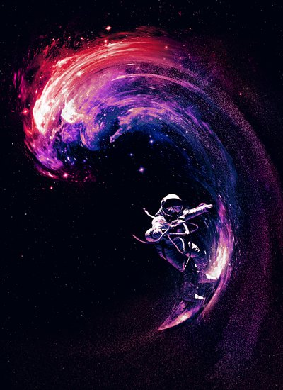 Astronaut kosmisches Surfen von Nicebleed