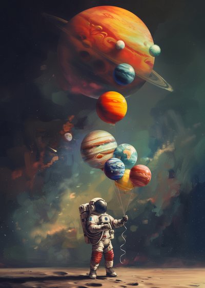 Astronauts Planetenballons von Nicebleed