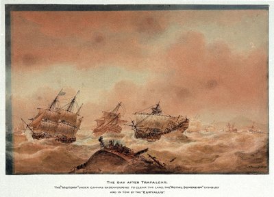 Der Tag nach der Schlacht von Trafalgar von Nicholas Pocock