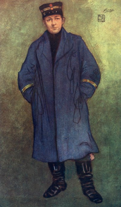Norwegen: Norwegischer Kapitän (Farblithografie) von Nico Jungman