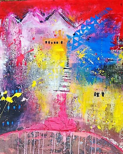 Lebhaftes Urbanes Abstrakt von Nico Phooko