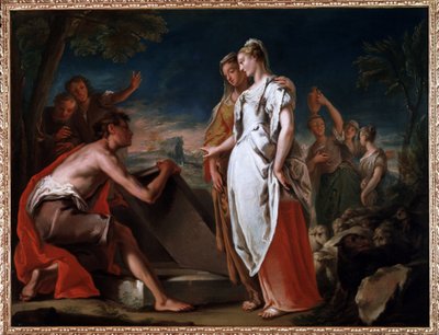 Begegnung von Jakob und Rachel von Nicolò Grassi