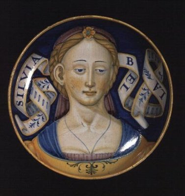 Maiolica Coppa, aus der Serie Belle donne, 1525 von Nicolò Pellipario