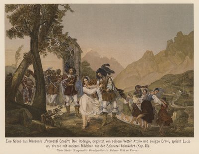 Szene aus Alessandro Manzonis Roman I Promessi Sposi von Nicola Cianfanelli