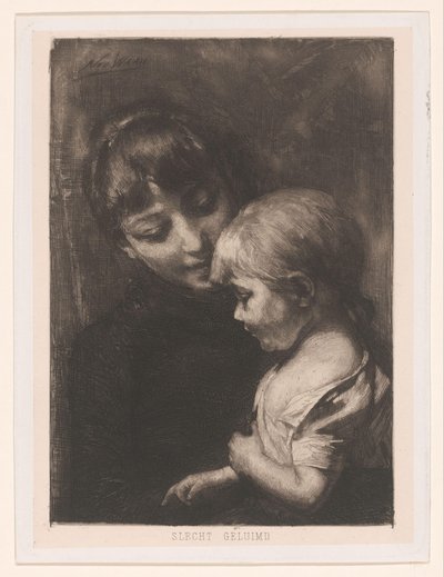 Frau mit Kind (Slecht geluimd) von Nicolaas van der Waay