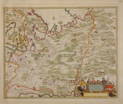 Karte von Russland und Osteuropa aus Atlas Minor, 1745 von Nicolaes Jansz Visscher