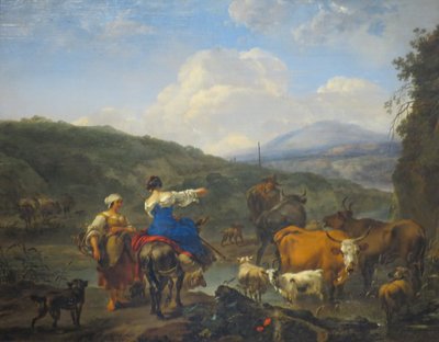 Rinder an einem Wasserplatz von Nicolaes Pieterszoon Berchem