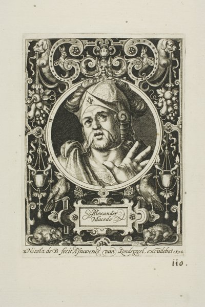 Alexander der Große, Tafel zwei aus Die Neun Helden von Nicolaes de Bruyn