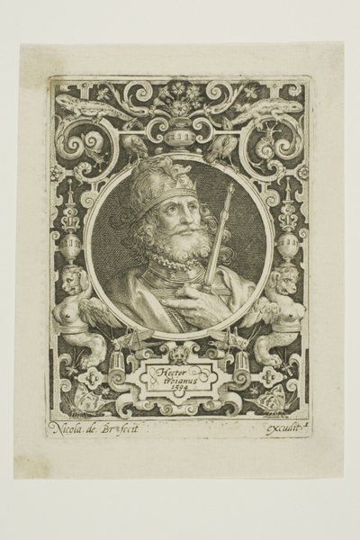 Hektor von Troja, Tafel eins aus Die Neun Helden von Nicolaes de Bruyn