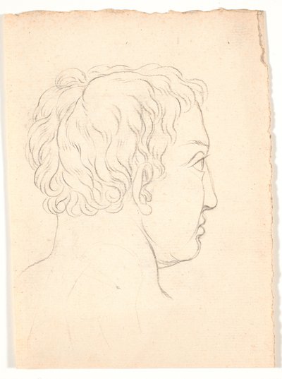 Ein Kopf eines Mannes schräg von hinten gesehen von Nicolai Abildgaard