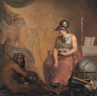Die Wiederbelebung des Lernens, die Erfindung des Buchdrucks und des Schießpulvers und die Entdeckung Amerikas von Nicolai Abildgaard