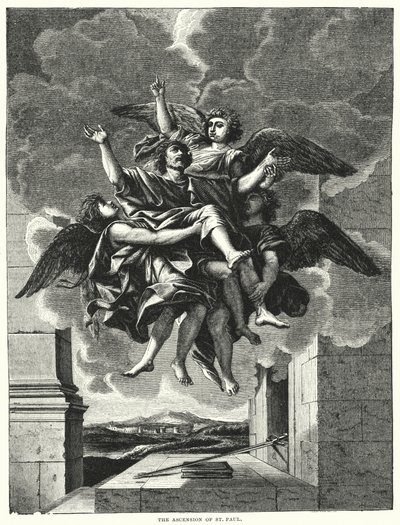 Die Himmelfahrt des Heiligen Paulus von Nicolas (after) Poussin
