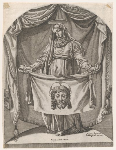 St. Veronika mit dem Schweißtuch, nach Michelangelo, 1540-66 von Nicolas Beatrizet