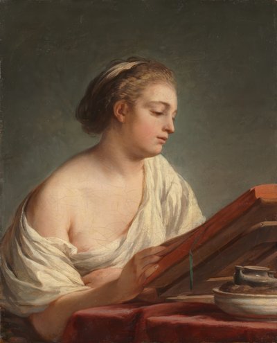 Frau beim Lesen von Nicolas-Bernard Lepicie
