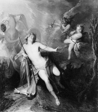 Apollo, vom Pfeil der Liebe durchbohrt von Nicolas Bertin