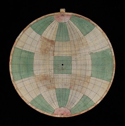 Astrolabium, Detail einer Platte mit einer Projektion von Frijus von Nicolas Bion