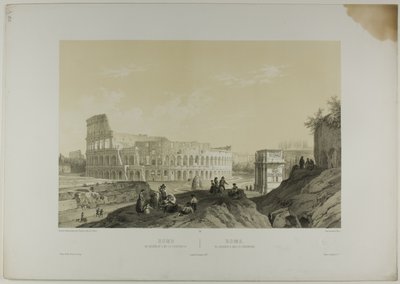 Rom: Das Kolosseum und der Konstantinsbogen, Tafel 38 aus Italie Monumentale et Pittoresque von Nicolas Chapuy