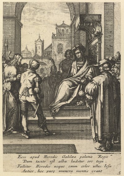 Christus vor Pilatus, aus Die Passion Christi, Mitte 17. Jahrhundert von Nicolas Cochin