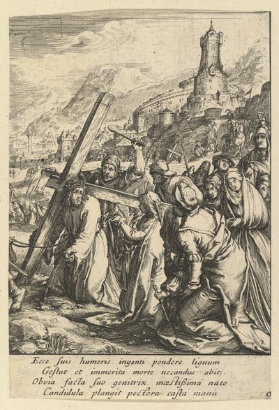 Christus trägt das Kreuz, aus Die Passion Christi, Mitte des 17. Jahrhunderts von Nicolas Cochin