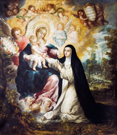 Mystische Hochzeit der Heiligen Rosa von Lima von Nicolás Correa