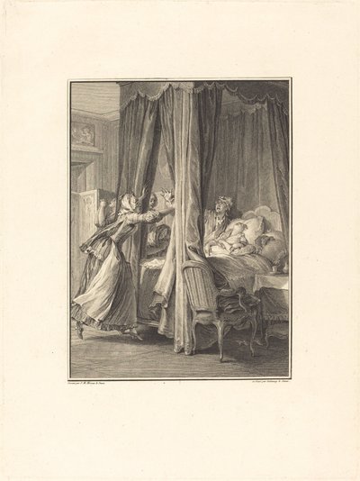 Der Tod von Julie von Nicolas Delaunay after Jean Michel Moreau