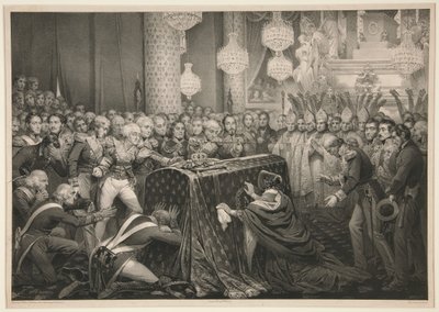 Die Überreste von Kaiser Napoleon in den Invaliden von Nicolas Eustache Maurin