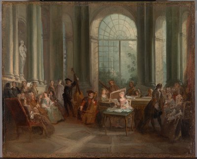 Konzert im ovalen Salon des Schlosses von Pierre Crozat in Montmorency von Nicolas Lancret