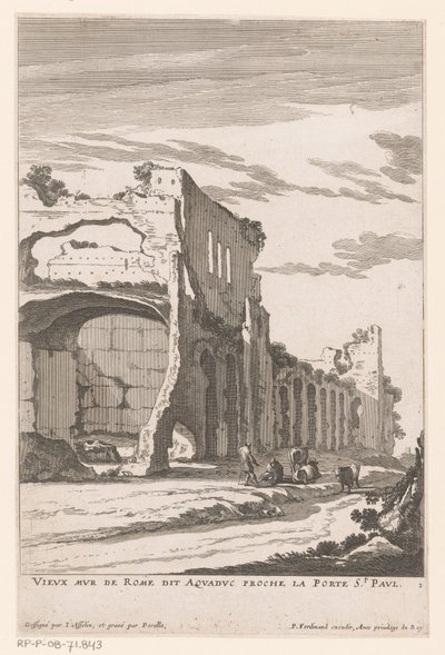 Ruine eines Aquädukts in Rom von Nicolas Perelle