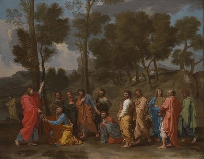 Das Sakrament der Weihe (Christus übergibt Petrus die Schlüssel) von Nicolas Poussin