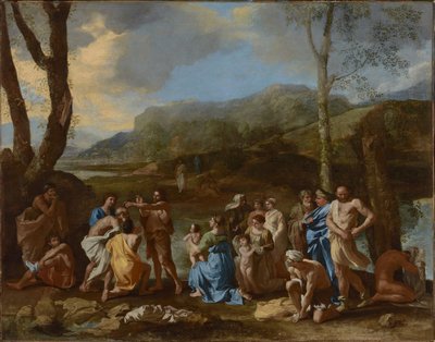 Johannes der Täufer im Jordan von Nicolas Poussin