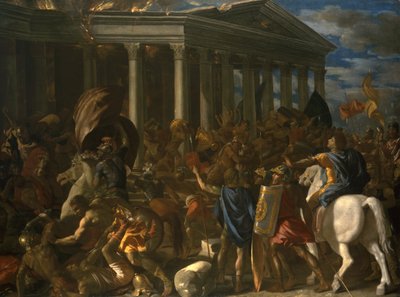 Die Zerstörung und Plünderung des Tempels von Jerusalem von Nicolas Poussin