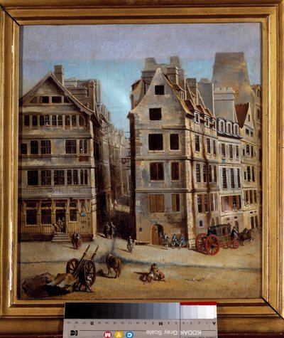 Das Kabarett. Ansicht einer Gasse und der Aktivitäten einer Stadt im 18. Jahrhundert. Gemälde von Nicolas Jean Baptiste Raguenet (1715-1793) 1751. Karnevalmuseum von Nicolas Raguenet