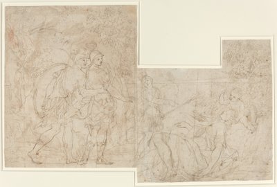 Drei Soldaten entdecken eine schlafende Frau von Nicolas Raymond de La Fage