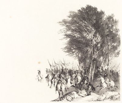 Lanciers en Marche (Lanzenreiter im Marsch) von Nicolas Toussaint Charlet