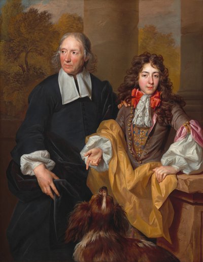 Porträt eines jungen Mannes und seines Tutors von Nicolas de Largilliere