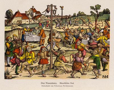 Der Nasentanz auf einem ländlichen Fest von Nicolaus Meldemann