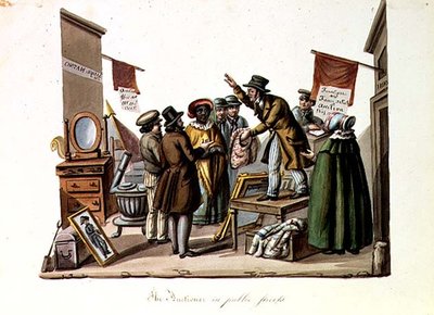 Der Auktionator auf öffentlichen Straßen von Nicolino Calyo