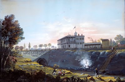 Ansicht des Tunnels der Harlem Railroad, ca. 1837 von Nicolino Calyo