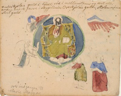 Kopie nach altchristlichen Mosaiken sowie Farbnotizen von Niels Larsen Stevns