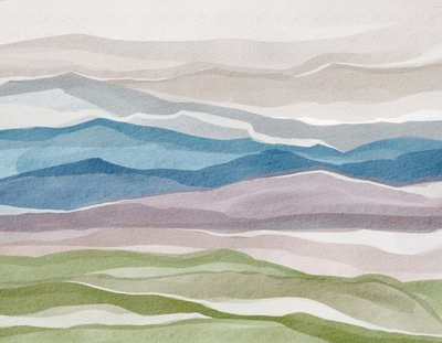 Abstrakte Aquarellberge von Nikita Jariwala