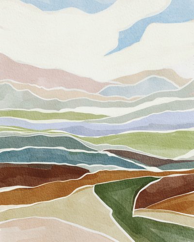 Geschichtete Landschaft Farbtöne von Nikita Jariwala