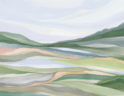 Gelassene Geschichtete Landschaft von Nikita Jariwala