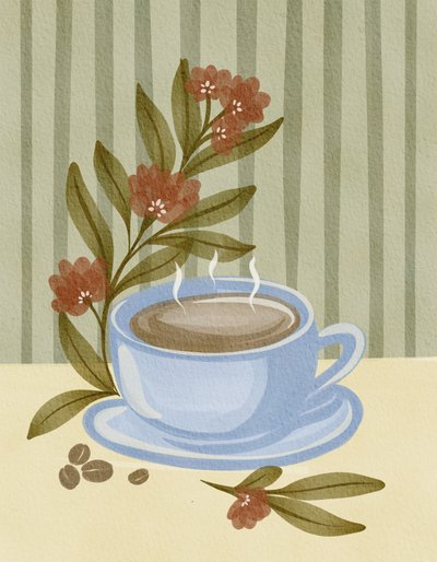 Dampfende Kaffee-Blüte von Nikita Jariwala