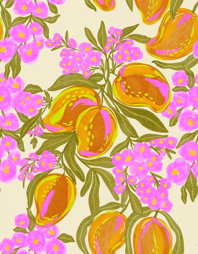 Lebendige Mangoblüten von Nikita Jariwala
