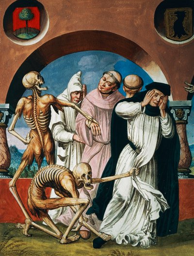 Tod mit Mönchen (Detail) von Niklaus Manuel