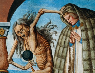 Tod mit dem Kanoniker (Detail) von Niklaus Manuel