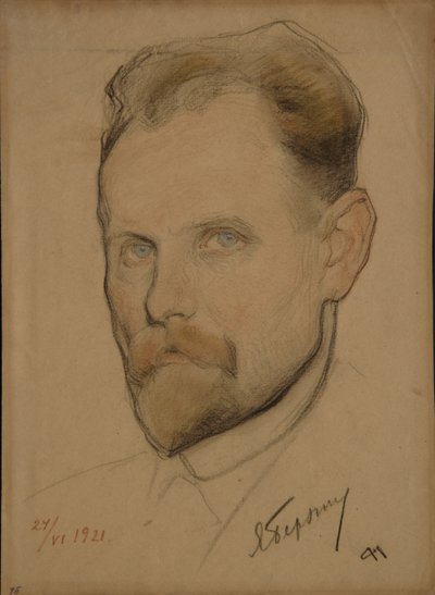 Porträt von Jan Berzin 1889-1938, 1921 von Nikolai Andreevich Andreev