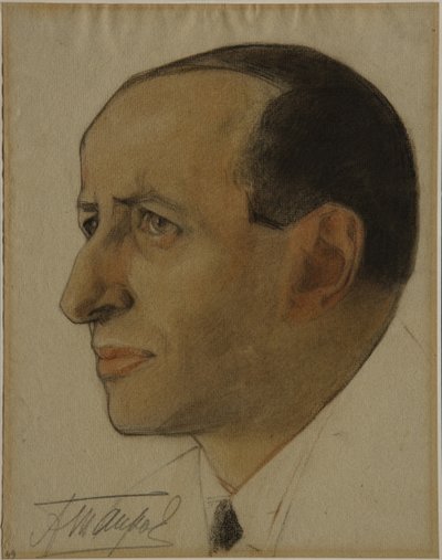 Porträt des Regisseurs Alexander Tairov von Nikolai Andreevich Andreev